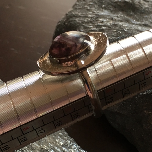 Silver with Amethyst Ring - Picture 2 of 3